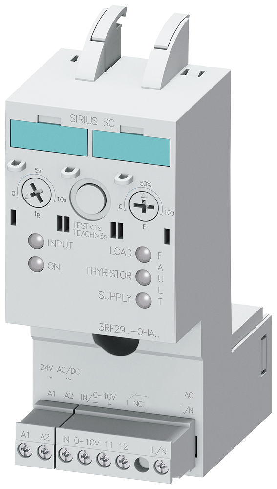 3RF2950-0HA13 Regulador de potencia, rango de intensidad 50 A, 110-230 V/24 V AC/DC