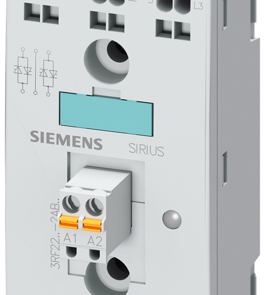 3RF2255-2AB45 Relé estático 2RF2, trifásico, 55 A, 48-600 V/4-30 V DC, 2 fases controladas