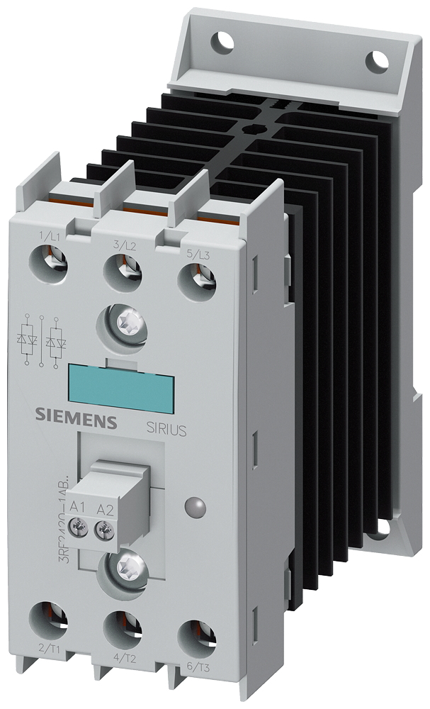 3RF2420-1AB45 Contactor estático 3RF2, trifásico, AC-51, 20 A, 48-600 V/4-30 V DC, 2 fases con