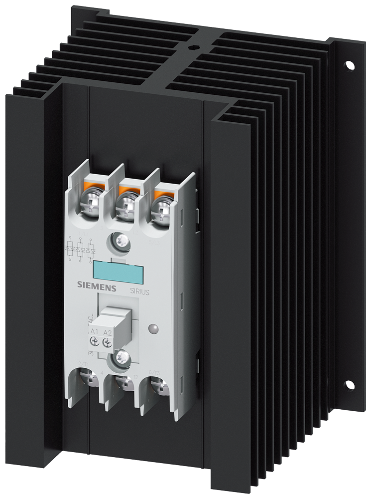 3RF2450-3AC55 Contactor estático 3RF2, trifásico, AC-51, 50 A, 48-600 V/230 V AC, 3 fases cont