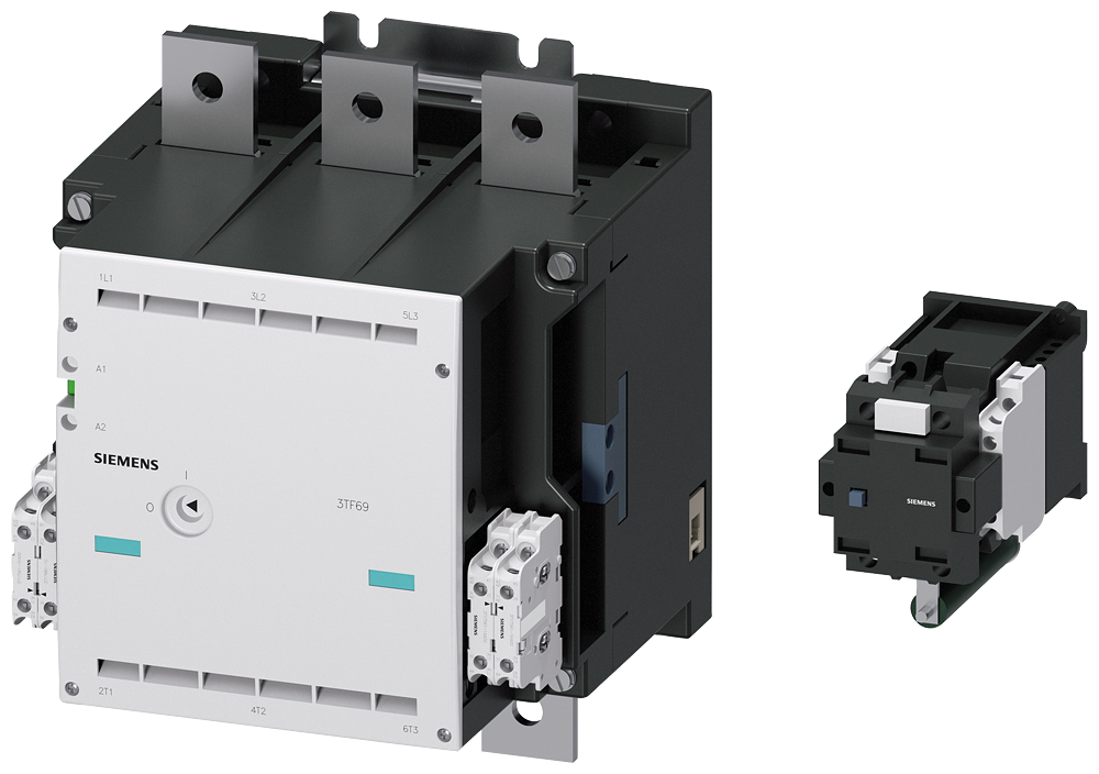 3TF6933-1DF4 Contactor, tam. 14, 3 polos, AC-3, 450 kW, 400/380 V (690 V) (3 NA + 3 NC) 3TC44