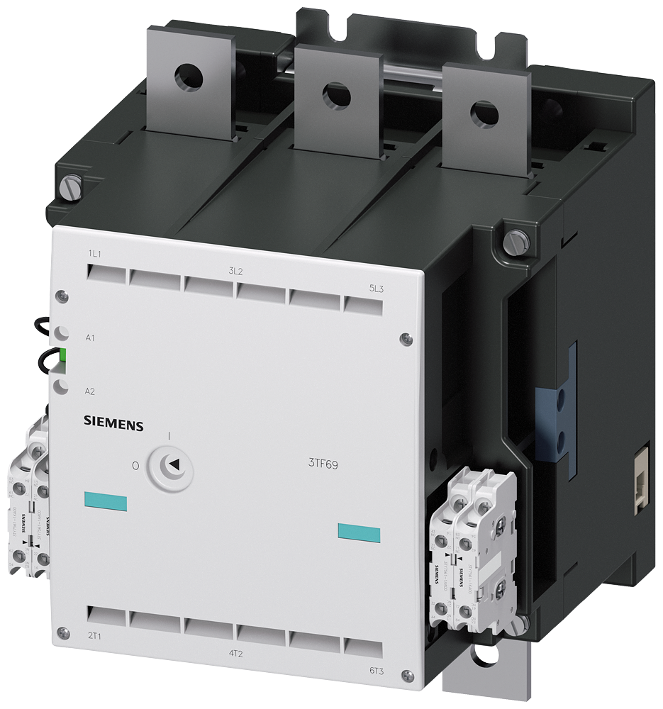 3TF6944-8CM7 Contactor, tam. 14, 3 polos, AC-3, 450 kW, 400/380 V (1000 V) (4 NA + 4 NC)