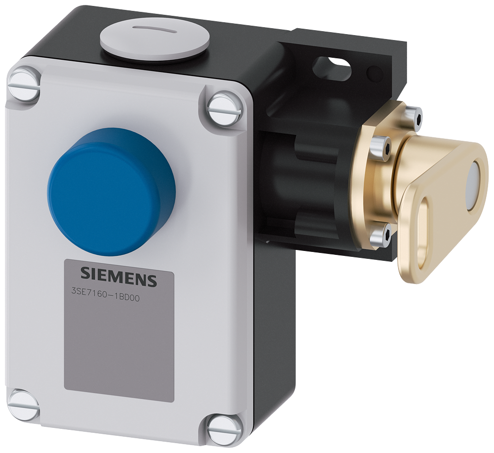 3SE7160-1BD00 Interruptor de tirón por cable SIRIUS + palanca, caja met., 2 × M25 × 1,5, 1 NA 
