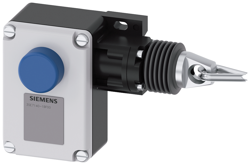 3SE7140-1BF00 Interruptor de tirón por cable SIRIUS, caja met., 1 × M20 × 1,5, 2 NC, enclavami