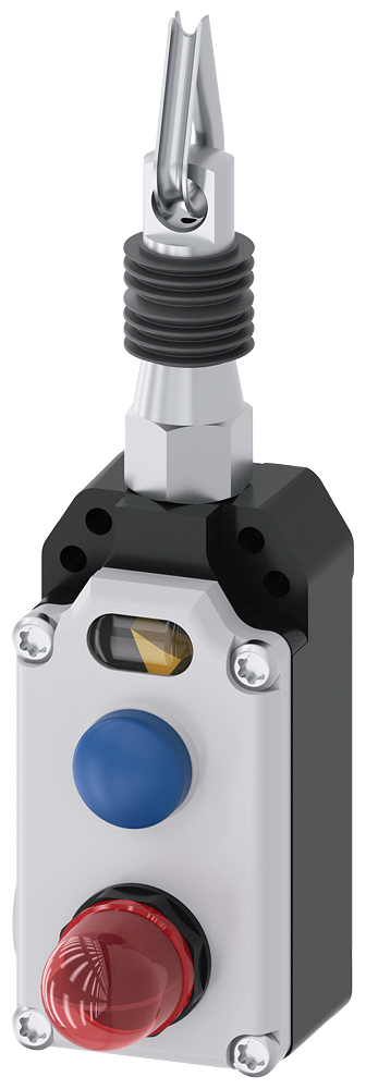 3SE7150-1BD04 Interruptor de tirón por cable, 2 × M20 × 1,5, 1 NA + 1 NC, enclavamiento, EN IS