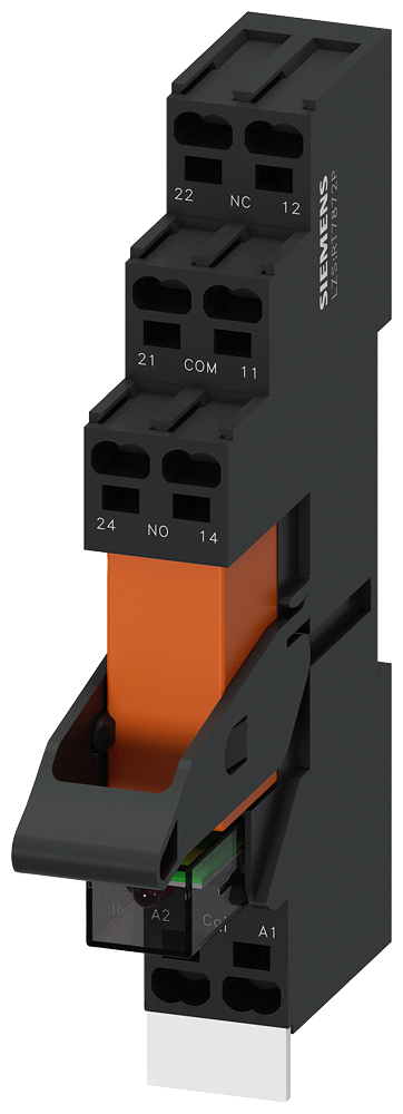 LZS:RT4D4S15 Relé enchufable, aparato completo, 115 V AC, 2 CO, módulo de LED, rojo, zócalo