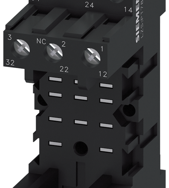 LZS:PT78730 Base carril p/relé PT 3conmutados conex.tornillo