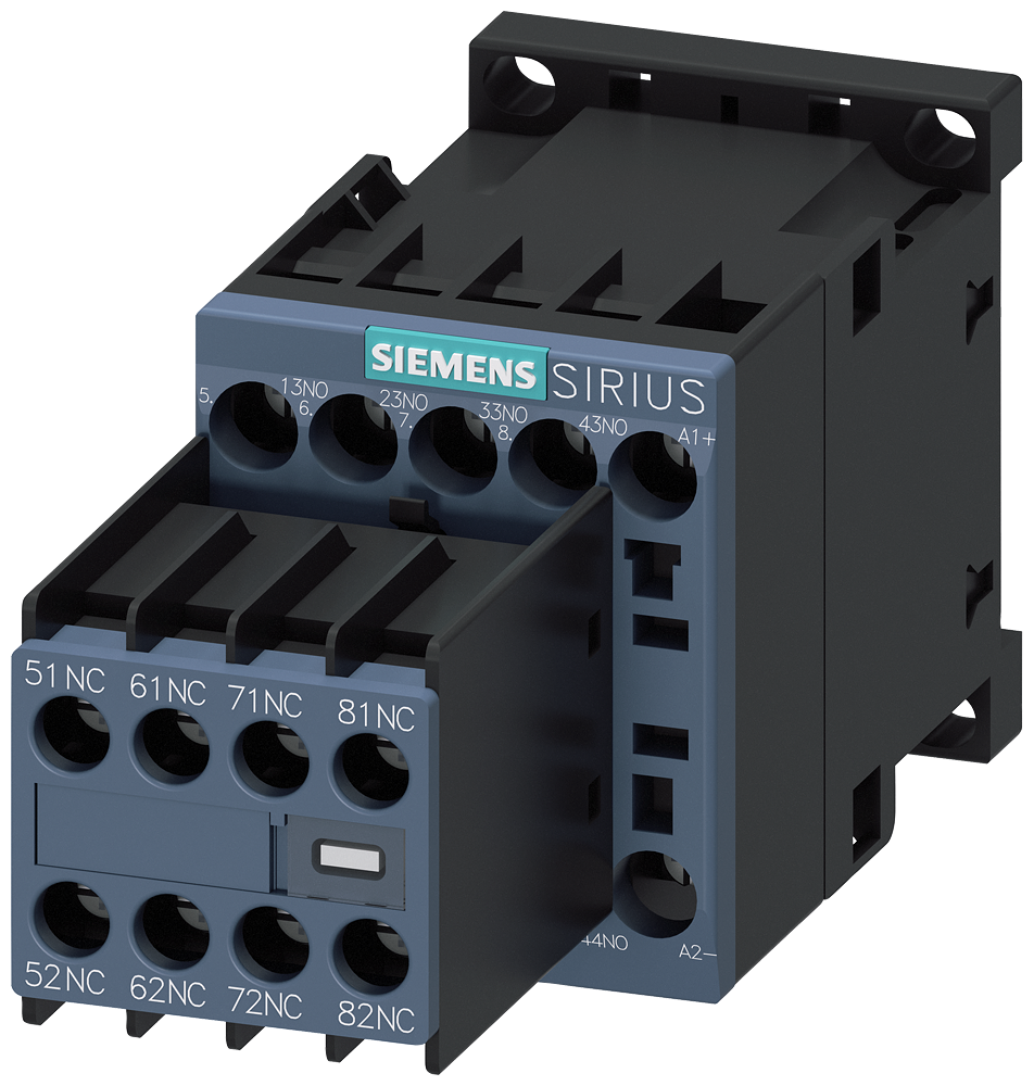 3RH2344-1BG40 Contactor auxiliar, 4 NA + 4 NC, 125 V DC, S00, bornes de tornillo
