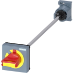3RV2926-1L Mando giratorio para montaje en puerta, parada de emergencia, S00...S3, eje de 3