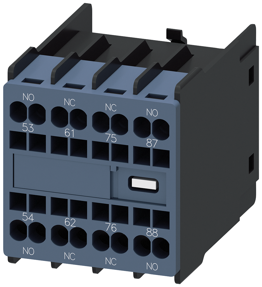 3RH2911-2XB22-0MA0 Bloque de contactos auxiliares 11U, en frente, 2 NA + 2 NC, circuitos 1 NA, 1 NC