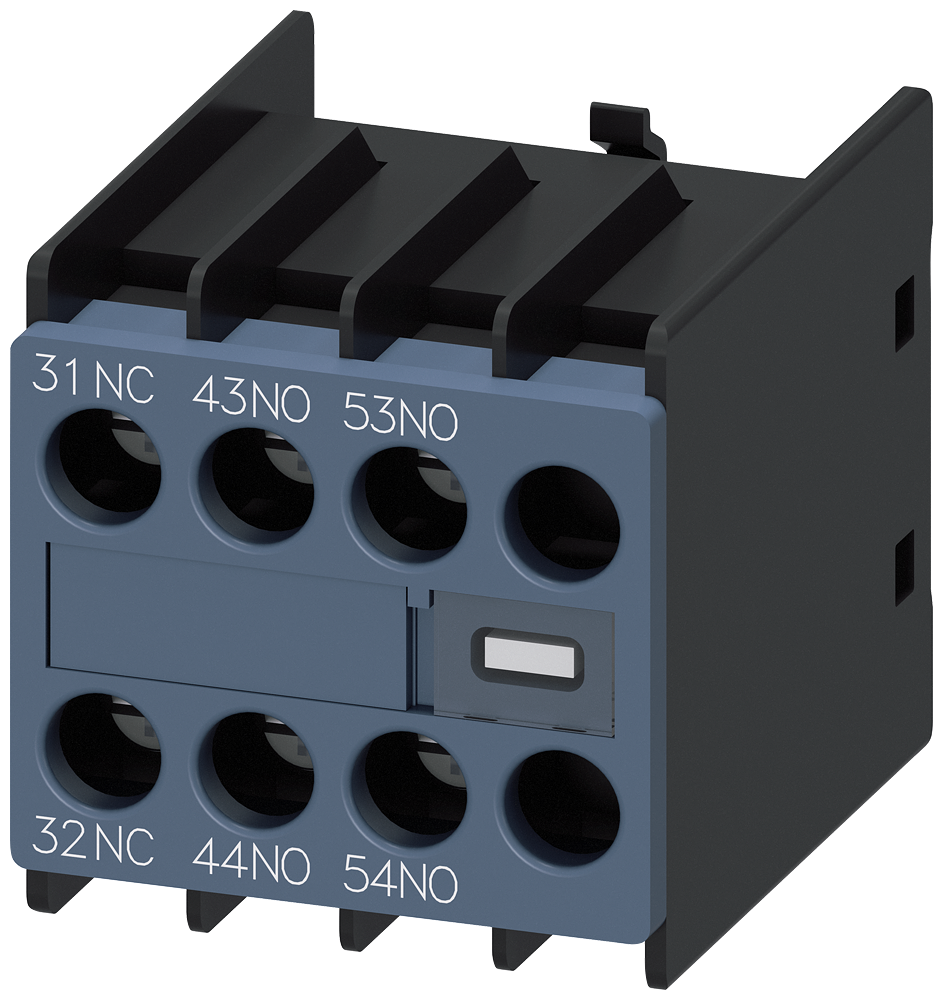3RH2911-1YA21-0MA0 Bloque de contactos auxiliares, 2 NA + 1 NC, circuitos: 1 NC, 1 NA, 1 NA, varian