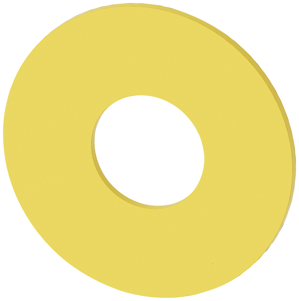 3SU1900-0BN31-0AA0 Disco de fondo para parada de emergencia, amarillo, sin inscripción, diámetro ex