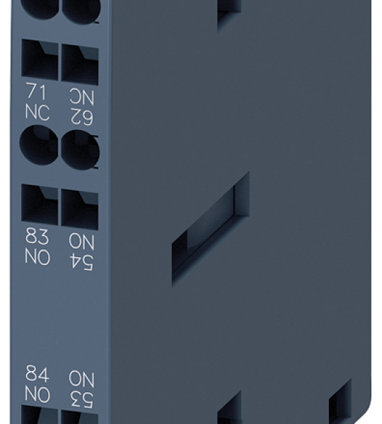 3RH1921-2JA11 Bloque de contactos auxiliares, 1 NA + 1 NC, EN 50012, 10 mm, tamaño S3-S12, par