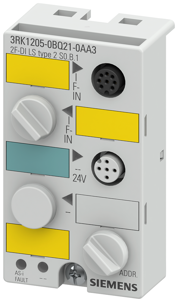 3RK1205-0BQ21-0AA3 Módulo compacto ASIsafe K45F LS tipo 2 (light sensor), alimentación de sensores 