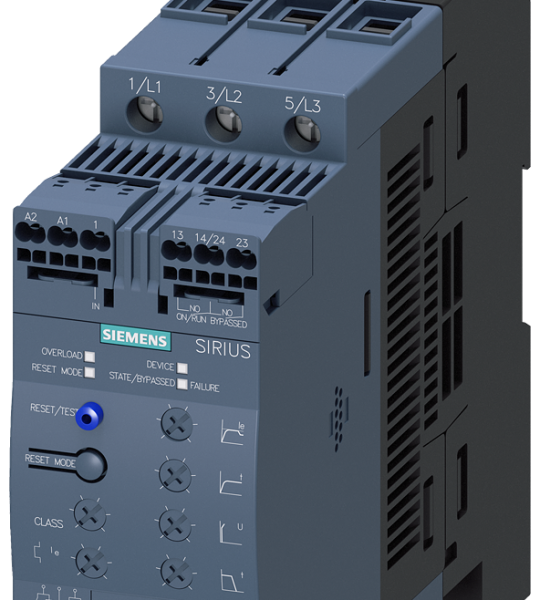 3RW4037-2TB04 Arrancador suave S2, 63 A, 30 kW/400 V, 40 grados, 200-480 V AC, 24 V AC/DC
