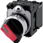 3SU1152-2BF20-1MA0 Selector, iluminado, 22 mm, redondo, metal, brillante, blanco, sostenido, 1 NA +