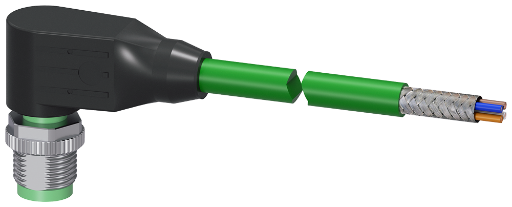3RK1902-2HB30 Cable de bus, 3 m, para PROFINET, 4 hilos, apantallado, con 1 conector M12, codi