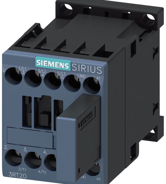 3RT2015-1QB41 Contactor de acoplamiento, AC-3e, 7 A/3 kW/400 V, 3 polos, 24 V DC, 1 NA, bornes