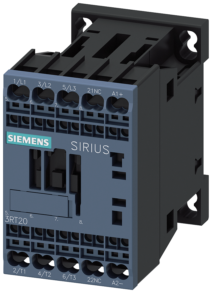 3RT2015-2UB42 Contactor, AC-3e, 7 A/3 kW/400 V, 3 polos, 24 V DC, 1 NC, bornes de resorte