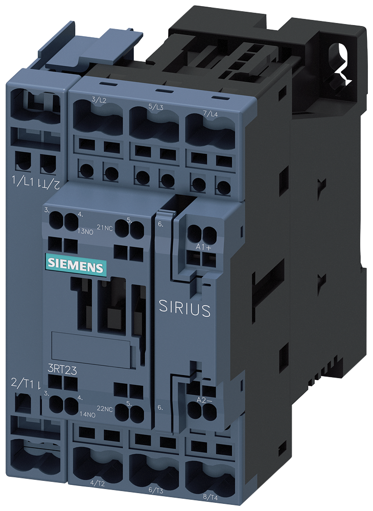 3RT2325-2BB40 Contactor, AC-1, 35 A/400 V/40 °C, S0, 4 polos, 24 V DC, 1 NA + 1 NC
