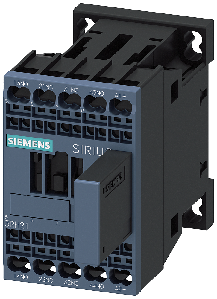 3RH2122-2WB40 Contactor auxiliar de acoplamiento, 2 NA + 2 NC, 24 V DC, S00, bornes de resorte
