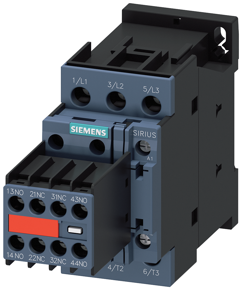 3RT2027-1CL24-3MA0 Contactor, AC-3e, 32 A/15 kW/400 V, 3 polos, 230 V AC, 50/60 Hz, 2 NA + 2 NC, bo