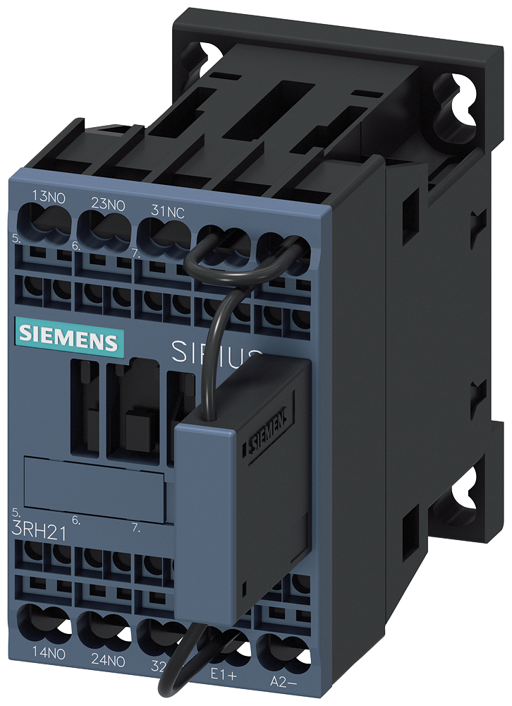 3RH2122-2LB40-2LA0 Contactor auxiliar, 2 NA + 1 NC, 24 V DC, S00, bornes de resorte, con varistor