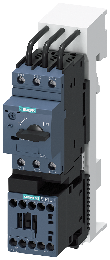 3RA2110-0DD15-1AP0 Derivación a motor, arrancador directo, S00, 0,22-0,32 A, 230 V AC, 50/60Hz, 150