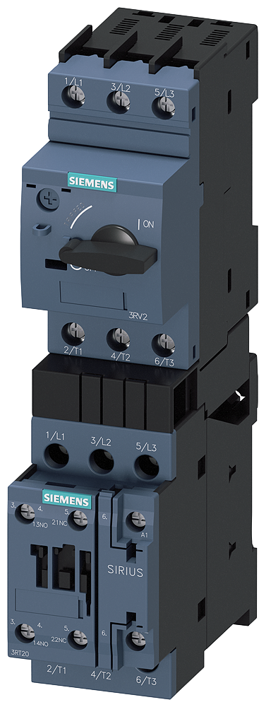 3RA2120-1HA24-0AP0 Derivación a motor, arrancador directo, S0, 5,5-8 A, 230 V AC/50 Hz, 150 kA