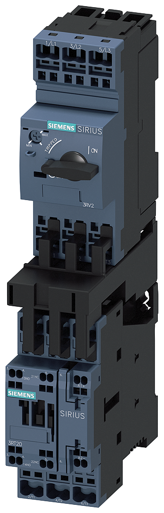 3RA2120-1HE24-0BB4 Derivación a motor, arrancador directo, S0, 5,5-8 A, 24 V DC, 150 kA