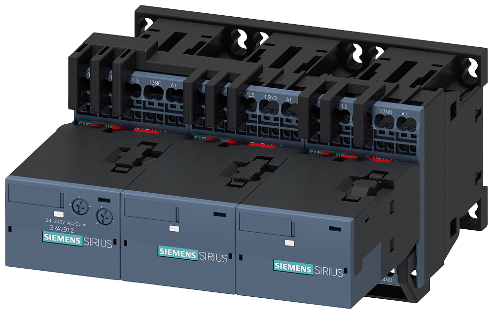 3RA2417-8XF31-2AP0 Combinación estrella-triángulo, AC-3, 11 kW/400 V, 230 V AC, 50/60 Hz, 3 polos, 