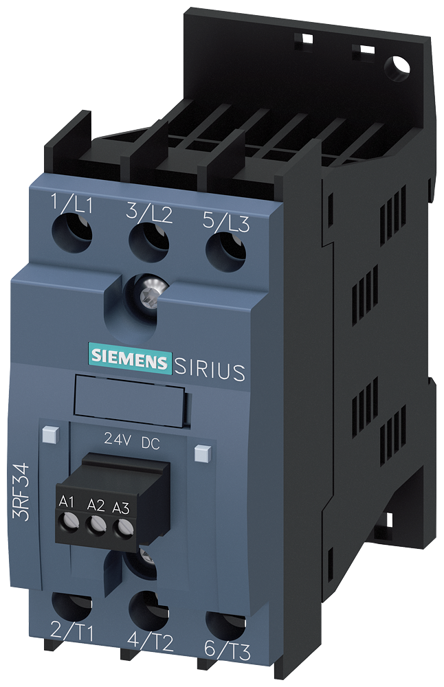 3RF3403-1BD24 Contactor estático 3RF3, trifásico, AC-53, 3,8 A, 48-480 V/110-230 V AC