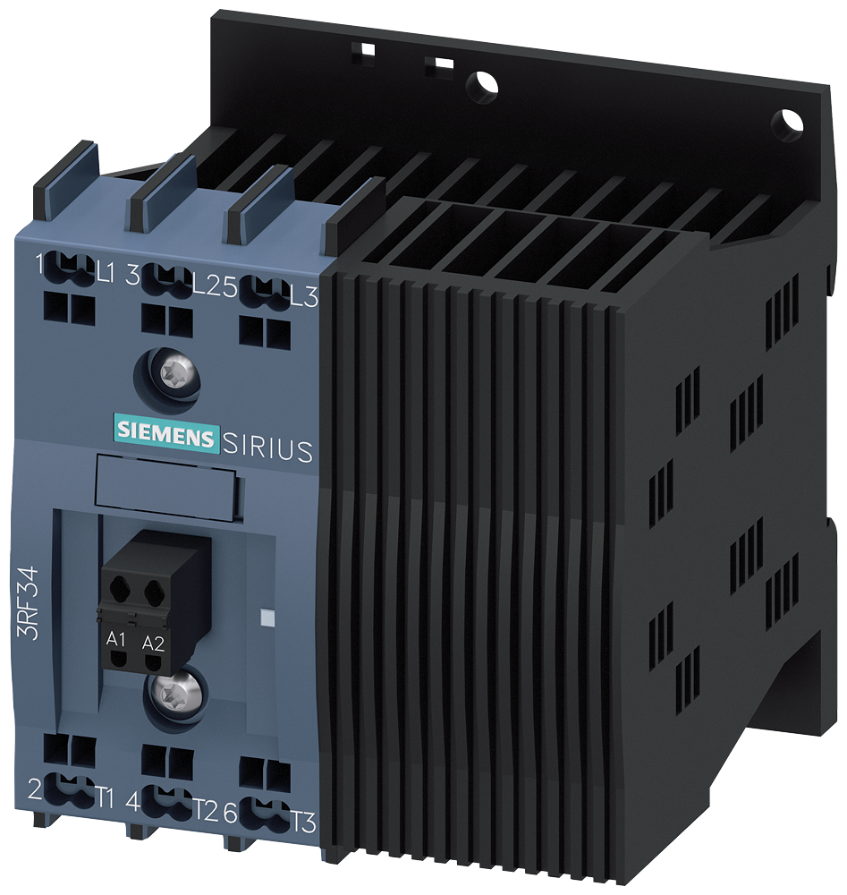 3RF3416-2BB04 Contactor estático 3RF3, trifásico, AC-53, 16 A, 48-480 V/24 V DC, 2 fases contr