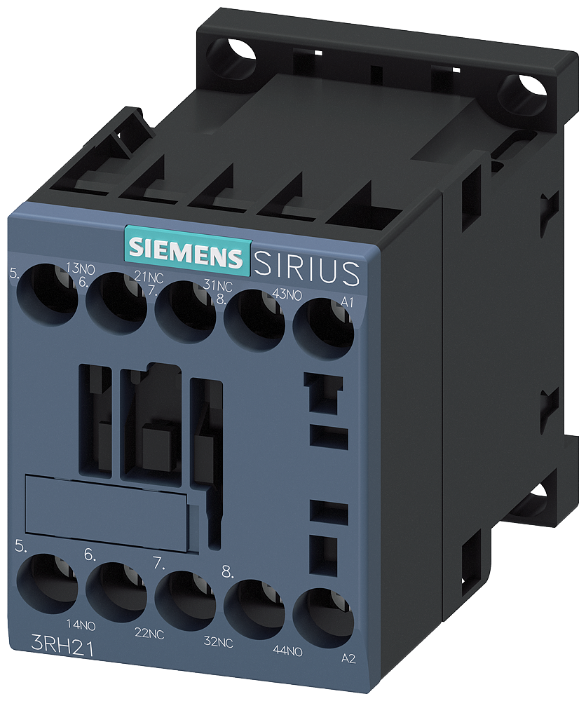 3RH2122-1AK20 Contactor auxiliar, 2 NA + 2 NC, 120 V AC, 50/60 Hz, S00, bornes de tornillo