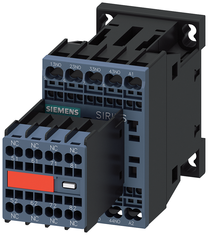 3RH2244-2AP00 Contactor auxiliar, 4 NA + 4 NC, 230 V AC, 50/60 Hz, S00, bornes de resorte