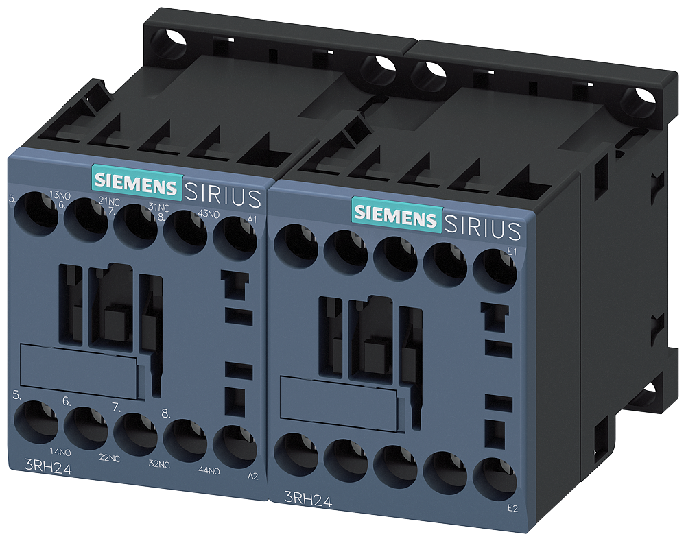3RH2422-1AF00 Contactor auxiliar, 2 NA + 2 NC, 110 V AC, 50/60 Hz, S00, bornes de tornillo