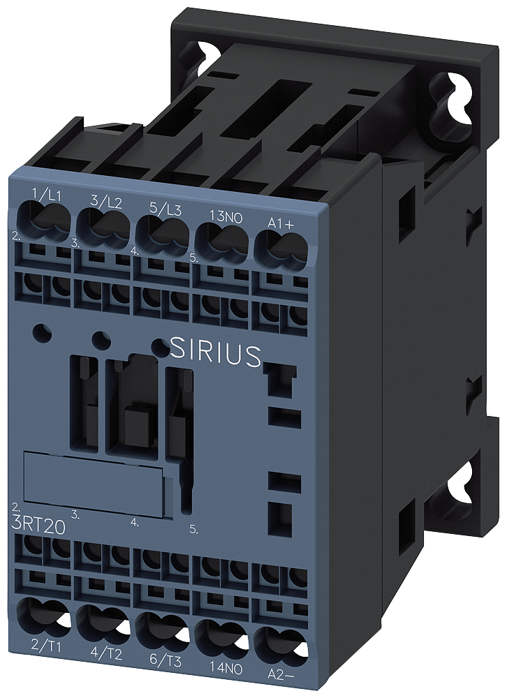 3RT2017-2BB41-0CC0 Contactor, AC-3e, 12 A/5,5 kW/400 V, 3 polos, 24 V DC, módulo de función opciona