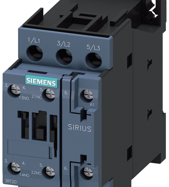 3RT2026-1AP60 Contactor, AC-3e, 25 A/11 kW/400 V, 3 polos, 220 V AC/50 Hz, 240 V AC/60 Hz, 1 N
