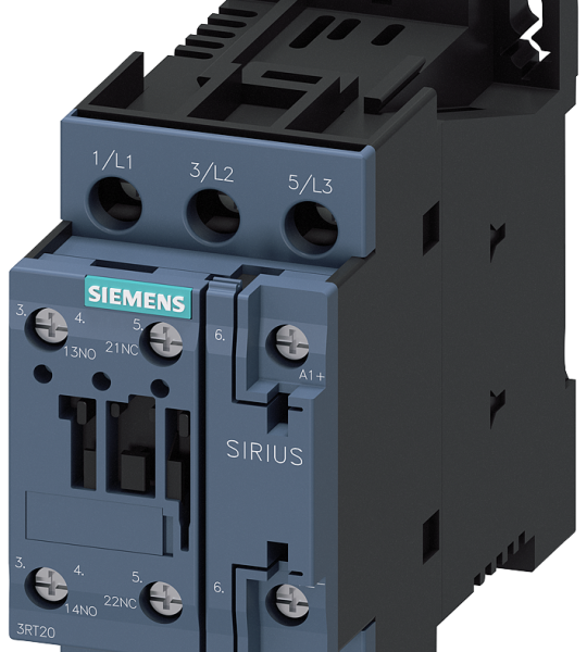 3RT2026-1BB40-0CC0 Contactor, AC-3e, 25 A/11 kW/400 V, 3 polos, 24 V DC, módulo de función opcional