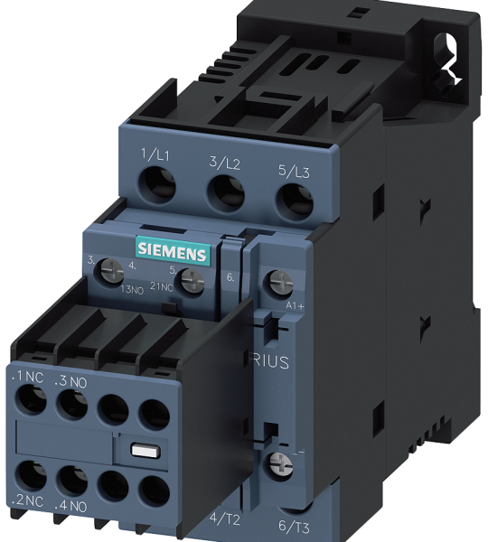 3RT2025-1BF44 Contactor, AC-3e, 17 A/7,5 kW/400 V, 3 polos, 110 V DC, 2 NA + 2 NC, bornes de t