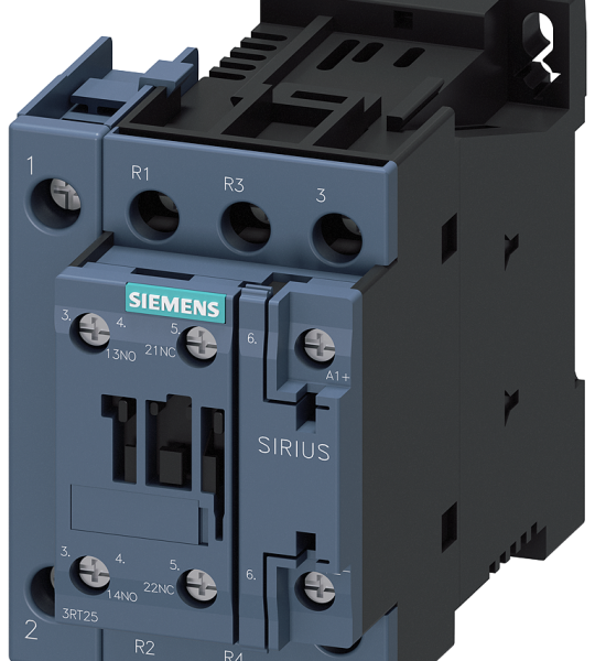 3RT2526-1BM40 Contactor, 2 NA + 2 NC, AC-3, 11 kW, 220 V DC, 4 polos, 2 NA + 2 NC