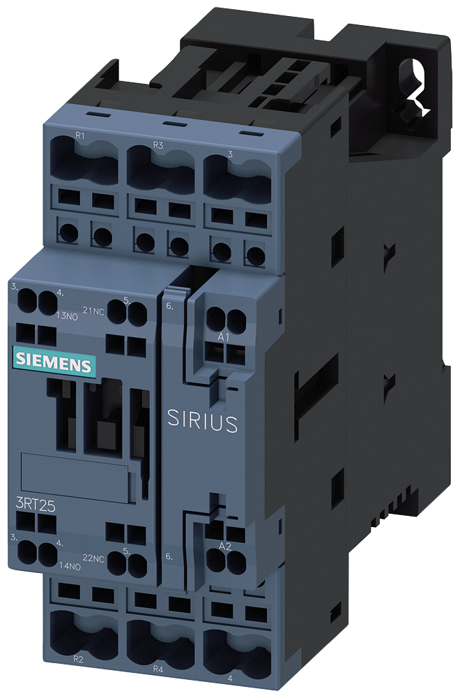 3RT2526-2BB40 Contactor, 2 NA + 2 NC, AC-3, 11 kW, 24 V DC, 4 polos, 2 NA + 2 NC
