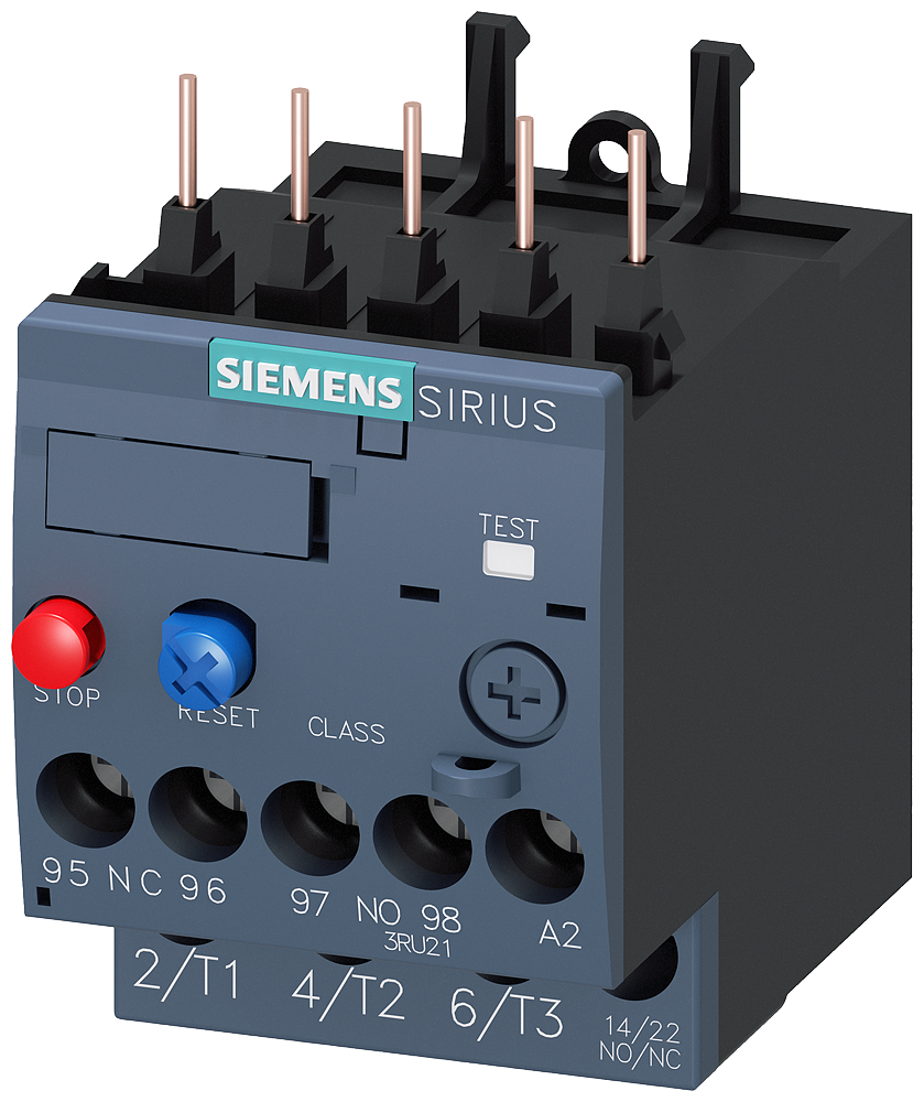 3RU2116-1EB0 Relé de sobrecarga, 2,8-4,0 A, protección de motores, S00, clase 10, montaje en 
