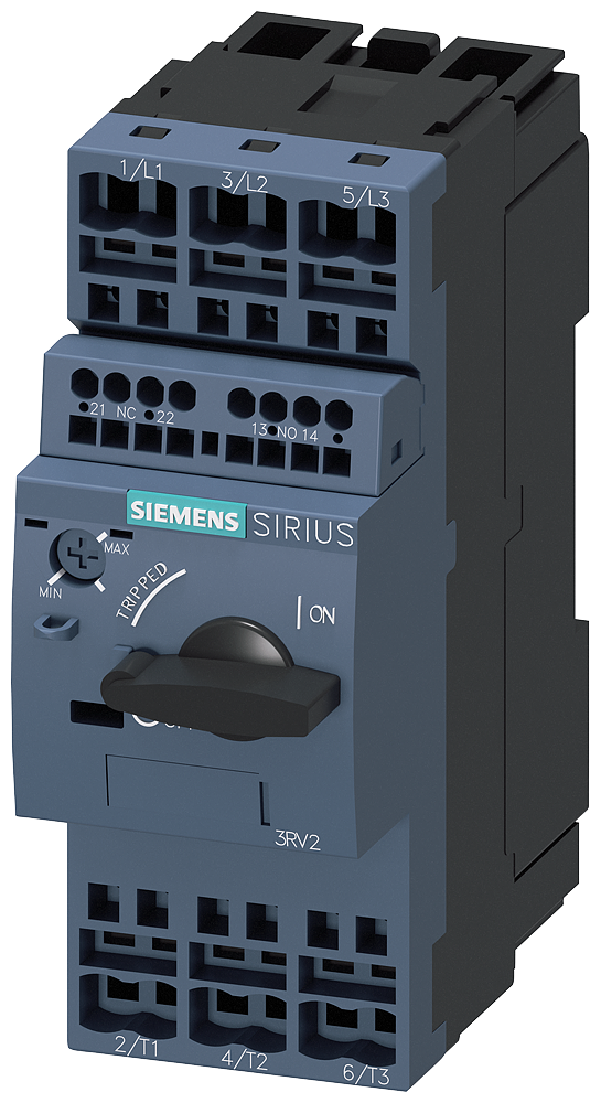 3RV2021-4CA25 Interruptor automático, S0, protección de motores, clase 10, disparador A 17-22 