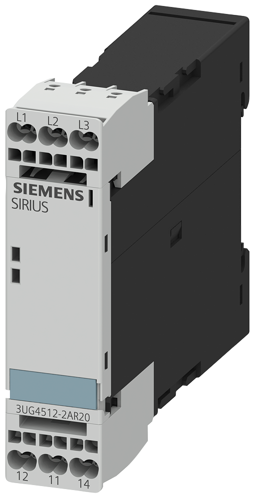 3UG4512-2AR20 Relé de vigilancia, analógico, corte de fase y secuencia de fases, 3 × 160-690 V