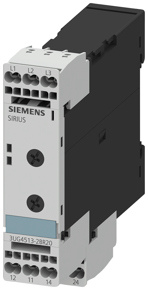 3UG4513-2BR20 Relé de vigilancia analógico, corte de fase y secuencia de fases, desequilibrio 