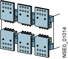3WL9111-0AN12-0AA0 Interruptor extraíble, tamaño II, conexiones frontales, taladro doble, hasta 250
