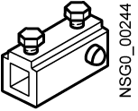 8UC7058 Reductor 8 mm/6 mm, repuesto para mando giratorio para montaje en puer