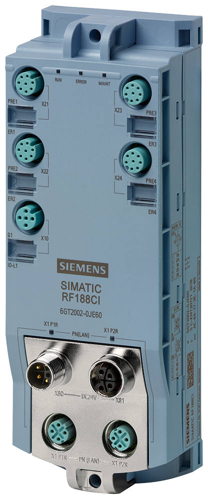 6GT2002-0JE60 módulo de comunicación RFID RF188CI para PROFINET, Ethernet, EtherNet/IP, 4 lect