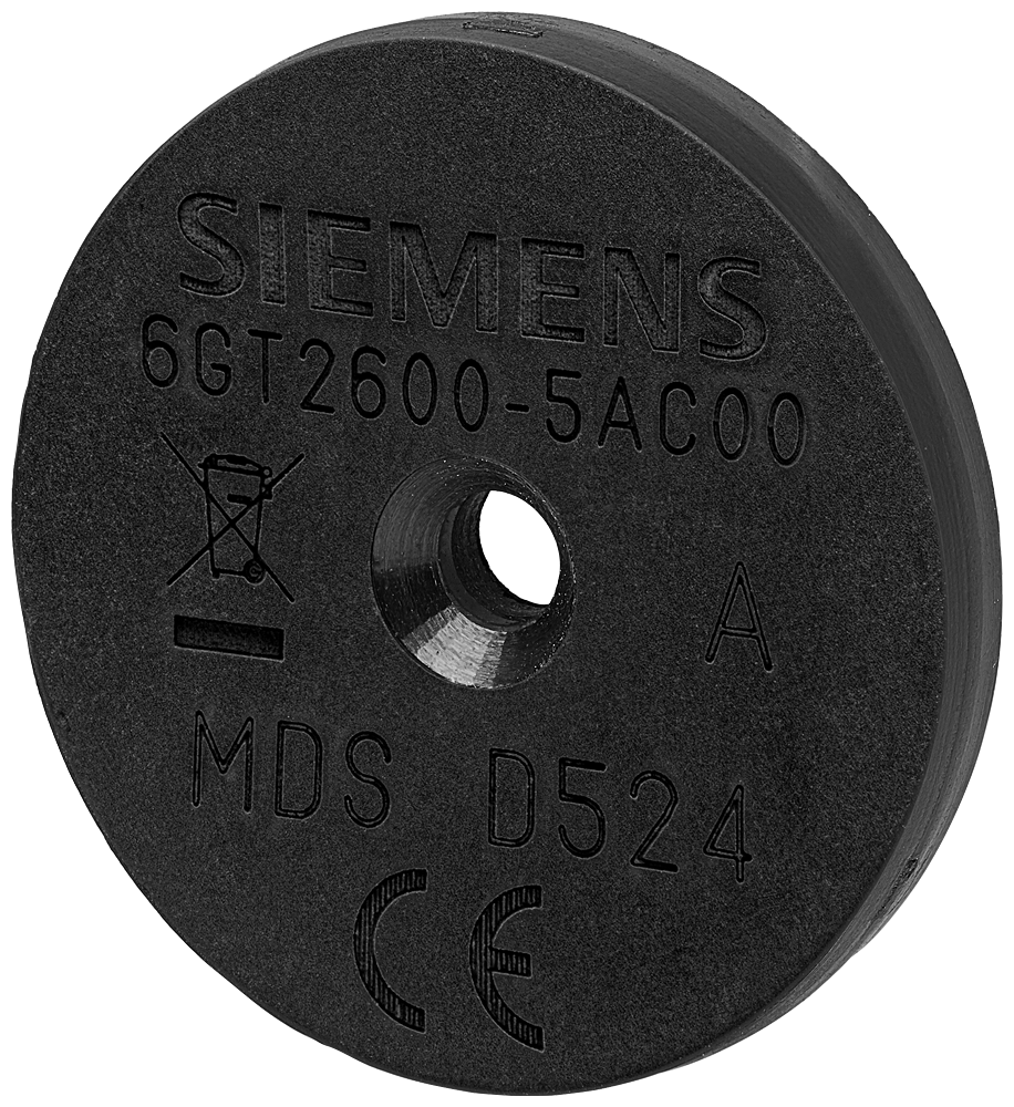 6GT2600-5AC00 Transpondedor MDS D524, botón, RF200/RF300 Gen2, ISO 15693, 8192 bytes FRAM